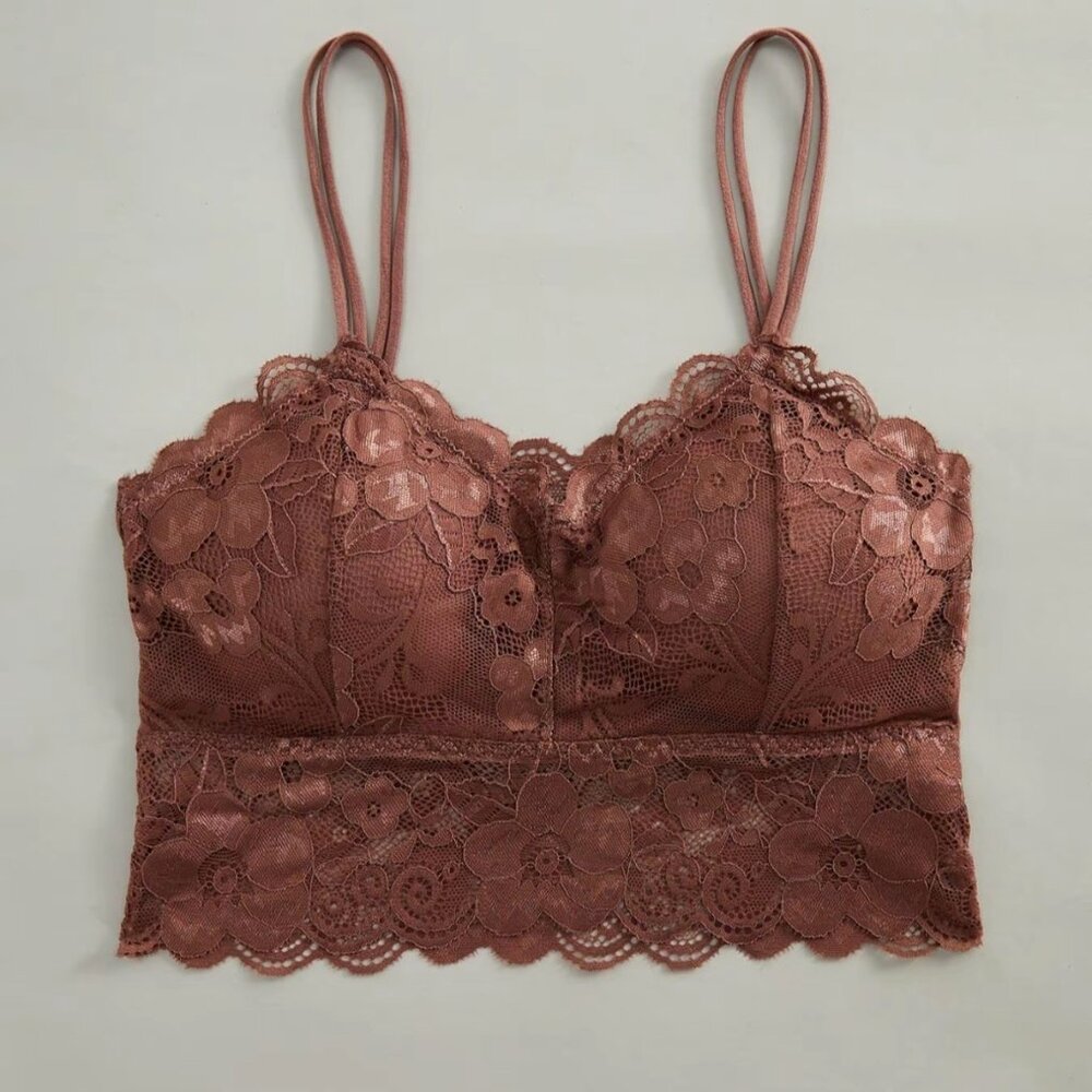 Abercrombie & Fitch Brown Lace Bralette - NWOT